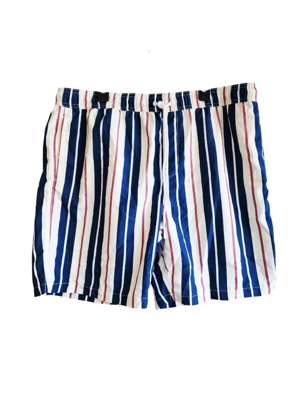 Striped Swim Trunks With Elastic Waist Drawstring Mesh Lining Men’s Size XXXL